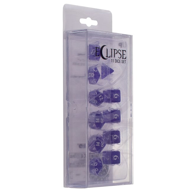 Ultra Pro - Eclipse 11 - Set de dés en acrylique : Violet royal - flash vidéo