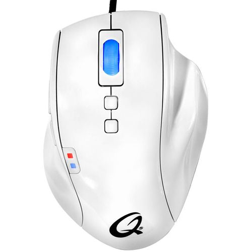 QPAD - OM-75 - Souris de jeu optique filaire blanche - flash vidéo