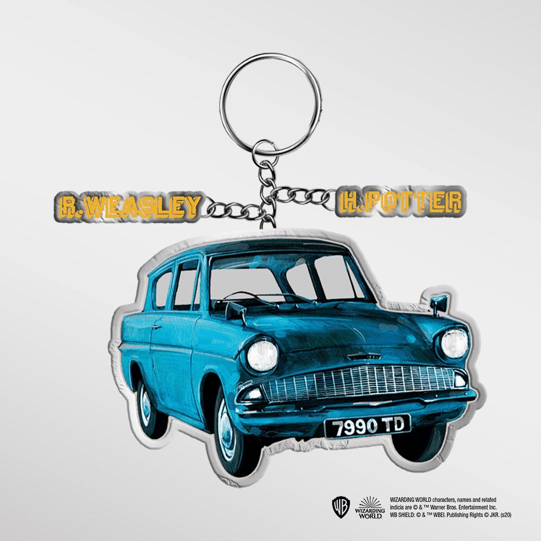 Wizarding World - Harry Potter - Porte-clés en métal - Ford Anglia - flash vidéo