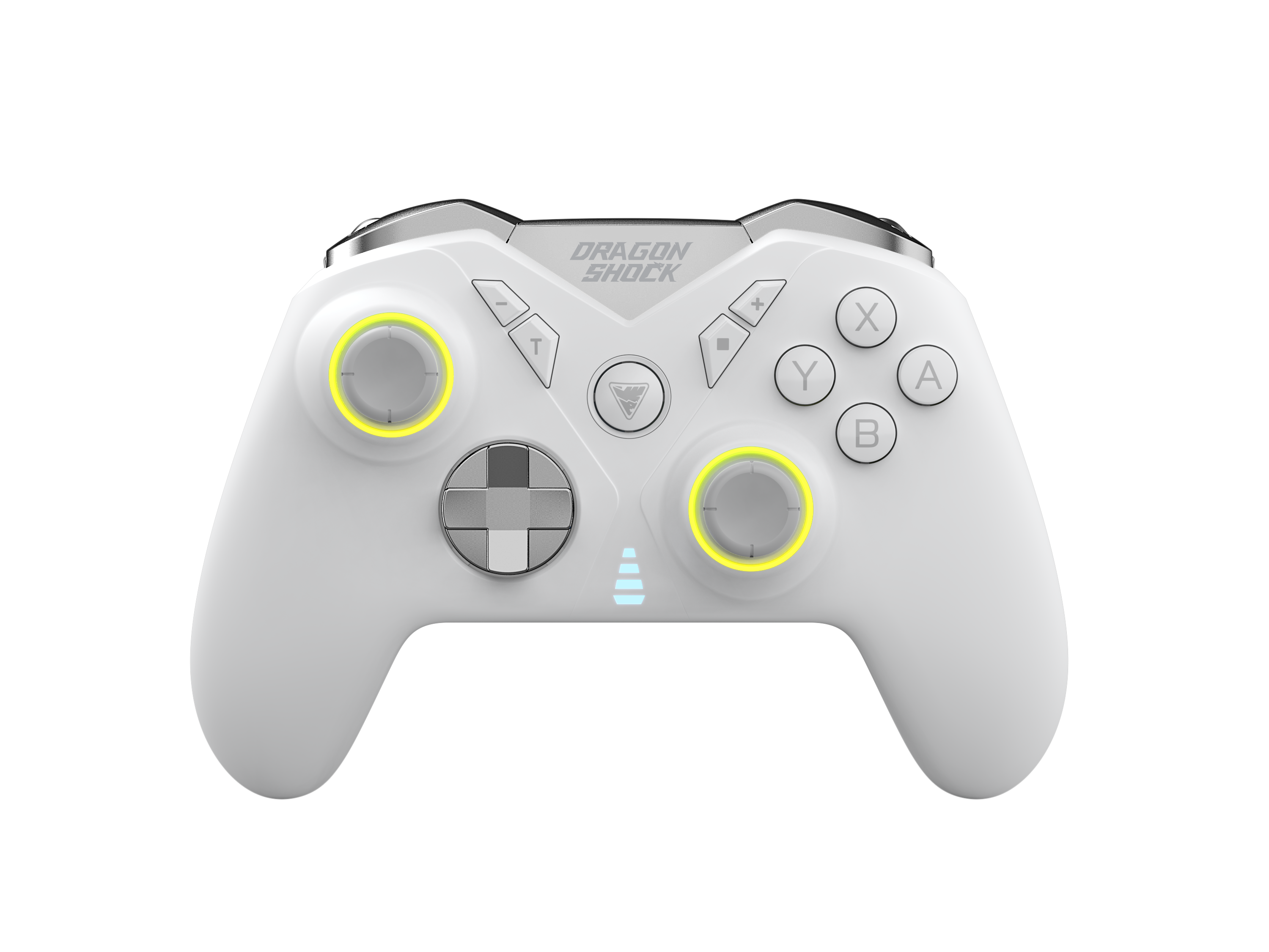 DragonShock - NEBULA PRO - Manette sans fil Pro Blanche pour Nintendo Switch, Switch Lite, Switch OLED, PS3, PC et Android - flash vidéo
