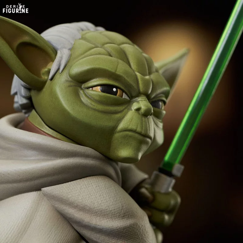 Diamond Select Toys - Star Wars Clone Wars Animated - Yoda Mini-Bust 1/7 13cm - flash vidéo
