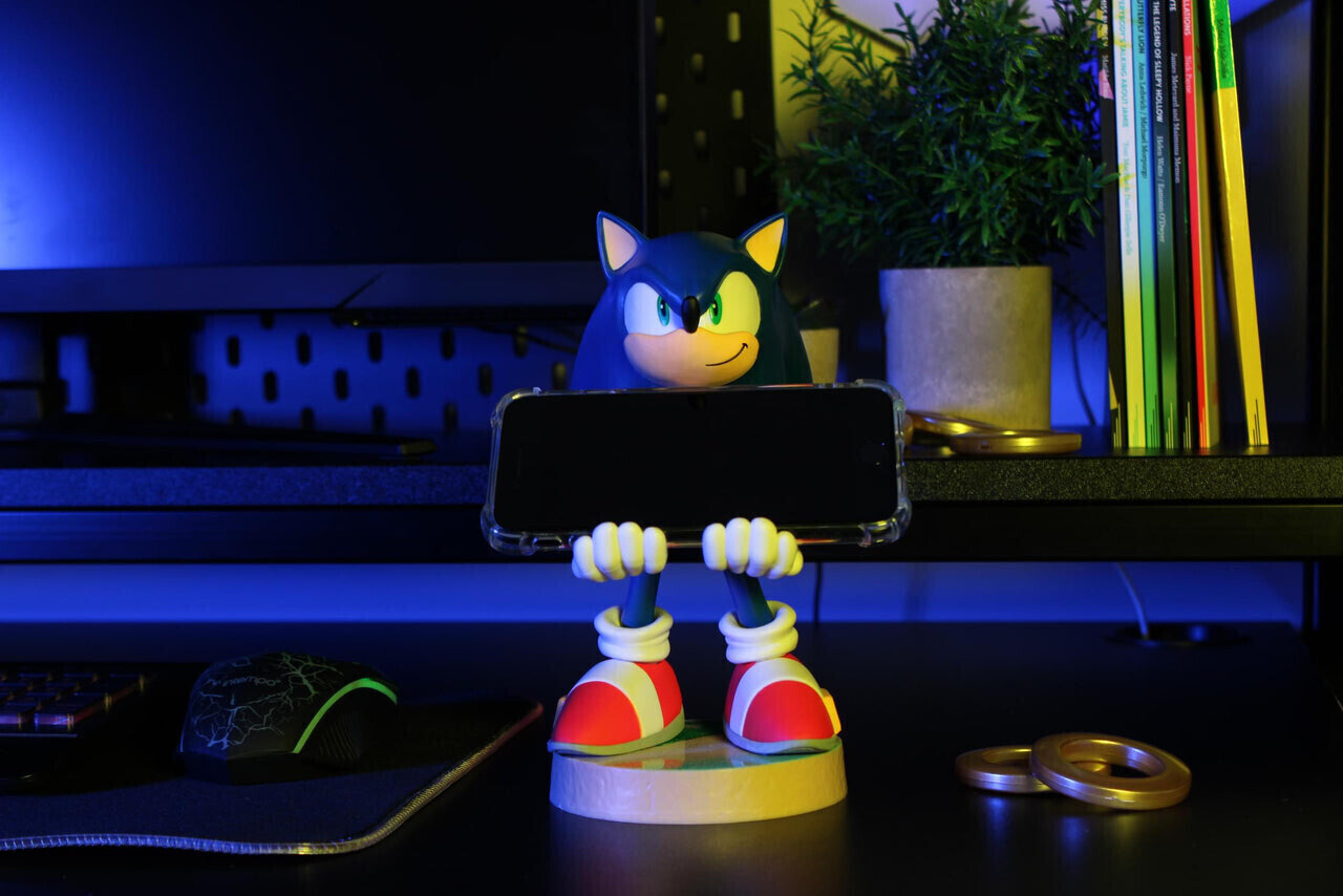 Cable Guys - Sega - Sonic the Hedgehog - Moderne Sonic Support Chargeur pour Téléphone et Manette - flash vidéo