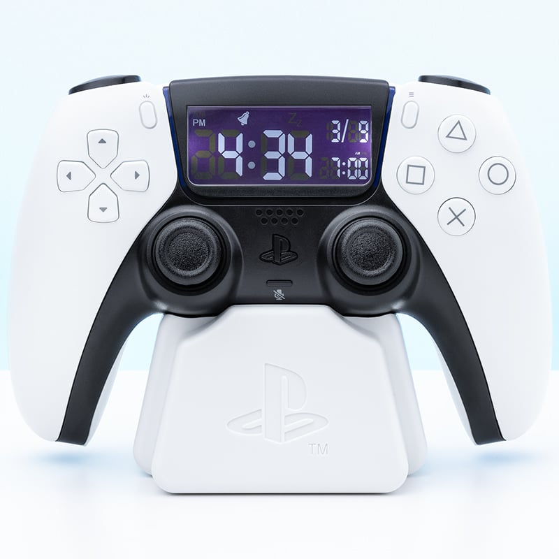 PlayStation - Réveil matin manette blanche de PlayStation 5 - flash vidéo