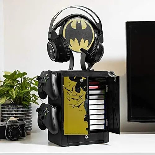 DC Comics - Meuble de rangement officiel Batman pour gamer - flash vidéo