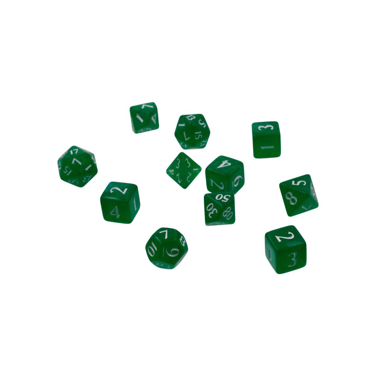 Ultra Pro - Eclipse 11 - Set de dés en acrylique : Vert forêt - flash vidéo
