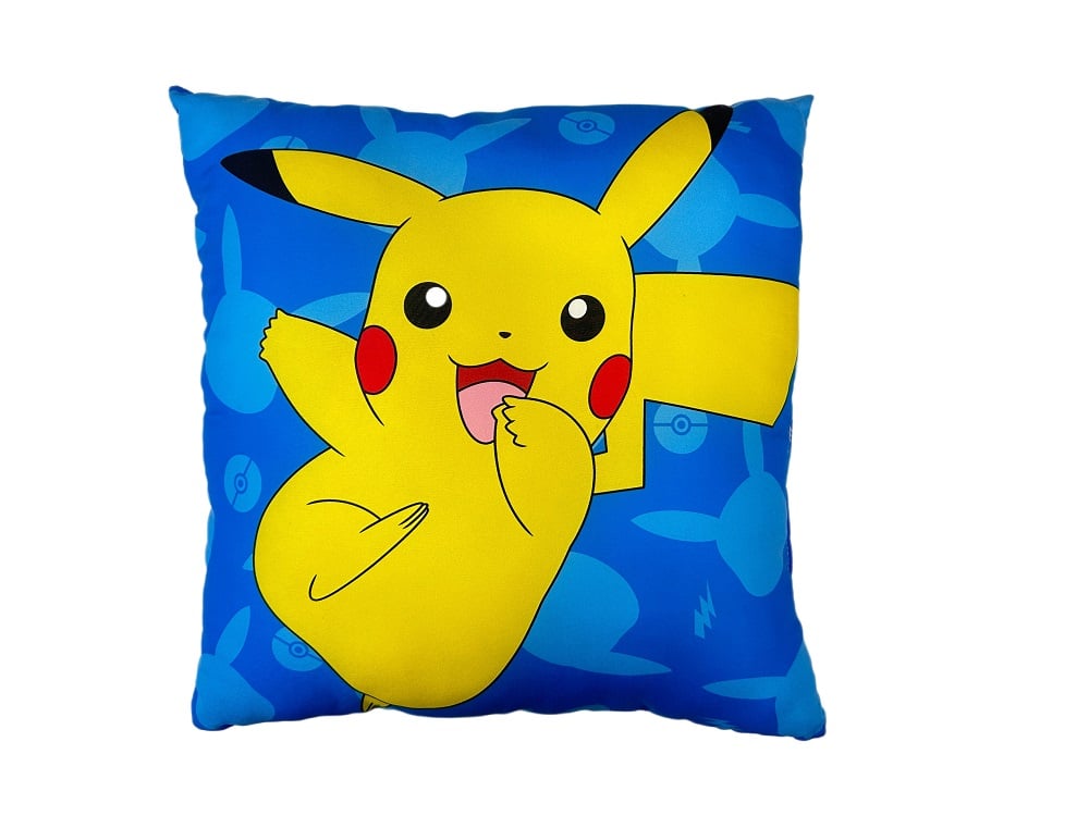 Pokémon - Coussin double face Pikachu et Carapuce (40x40cm) - flash vidéo