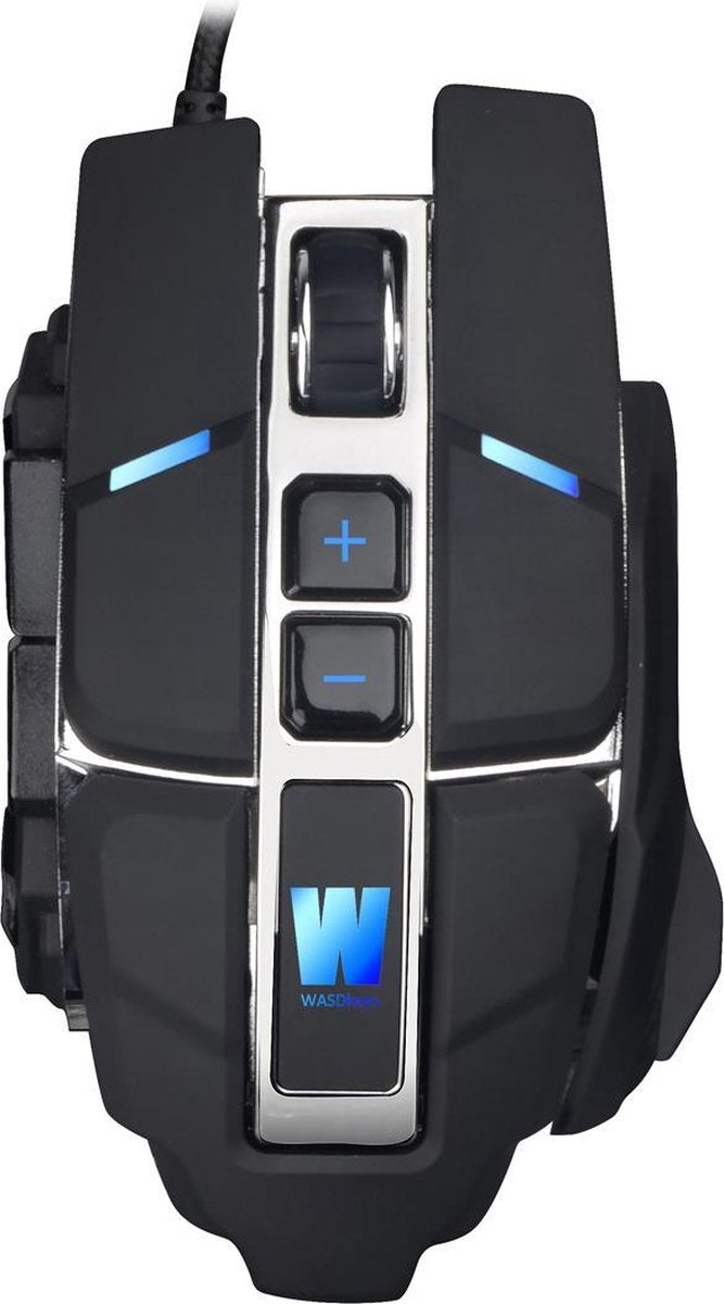 WASDkeys - M300 - Souris de jeu laser filaire RGB noire - flash vidéo