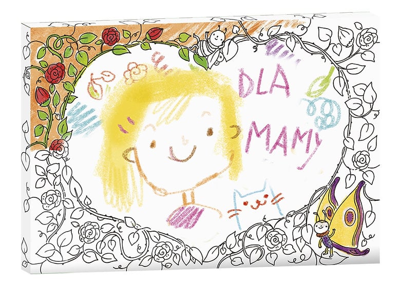 Monumi - Toile L à colorier "Heart" - flash vidéo