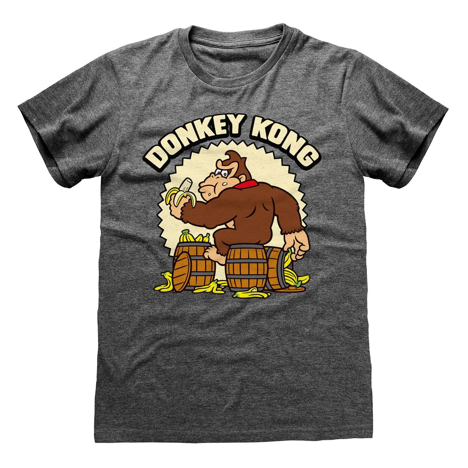 Nintendo - T-Shirt unisexe Chiné foncé Donkey Kong - S - flash vidéo