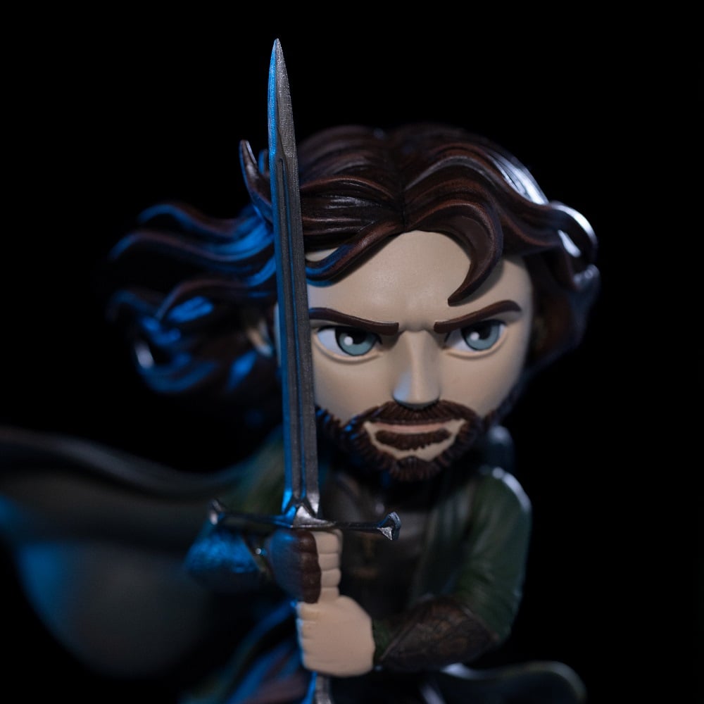 Iron Studios - MiniCo - Le Seigneur des anneaux - Aragorn Statue 17cm - flash vidéo
