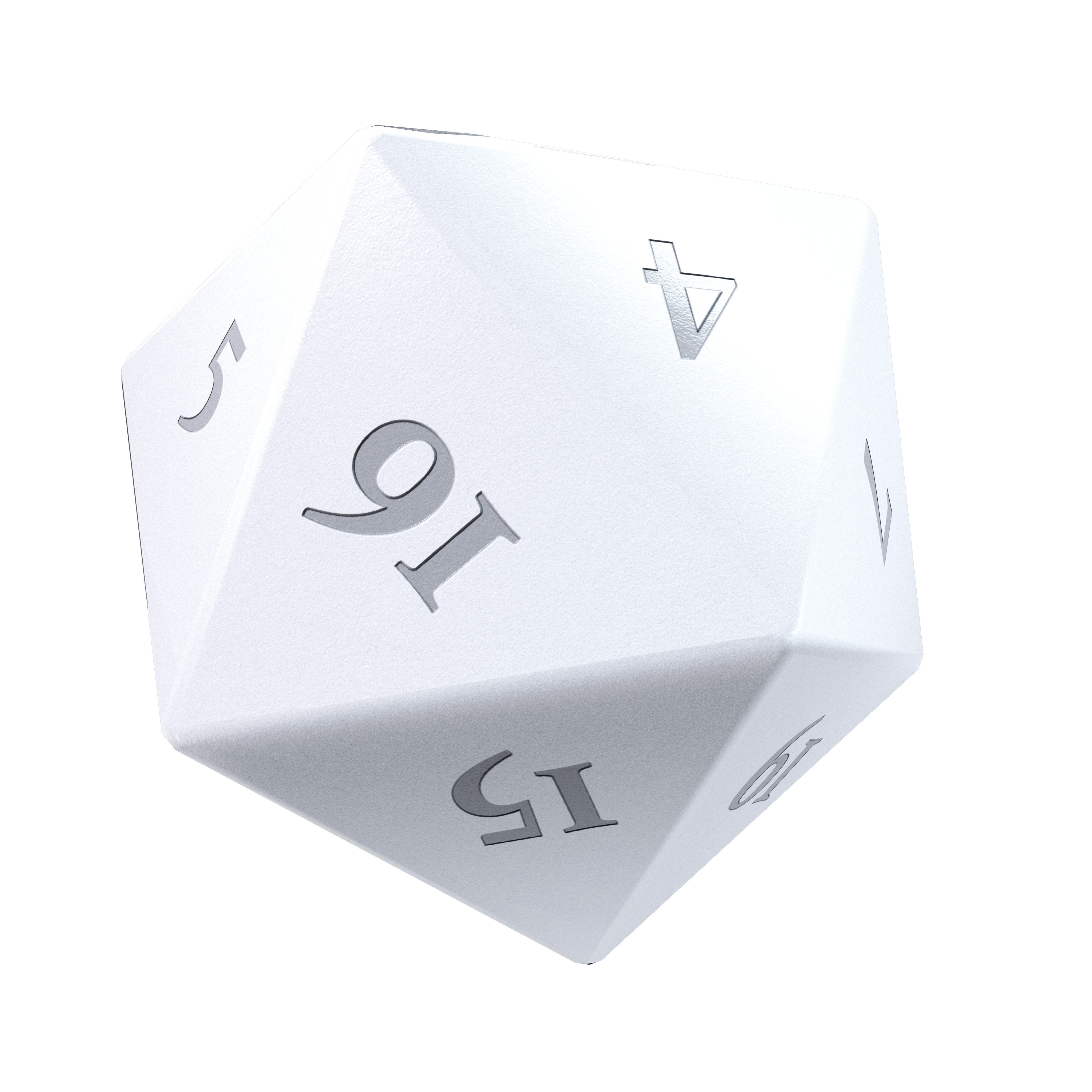 Ultra Pro - Vivid Heavy Metal D20 : Blanc - flash vidéo