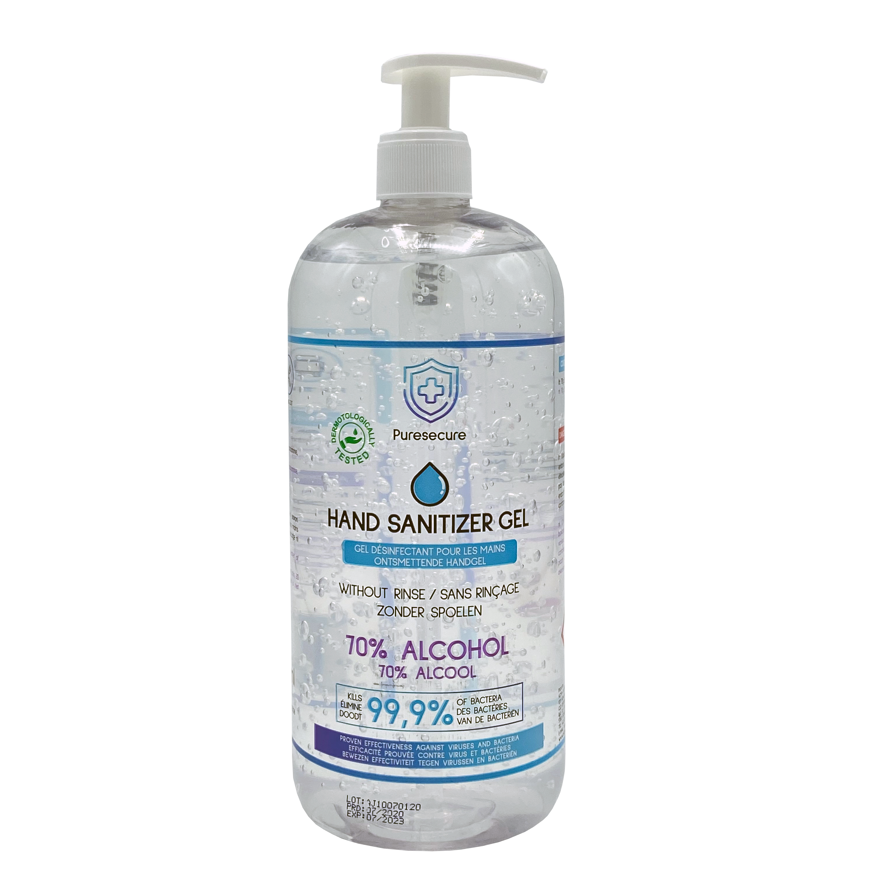 PureSecure - Gel Hydroalcoolique Main biocide 1L - flash vidéo