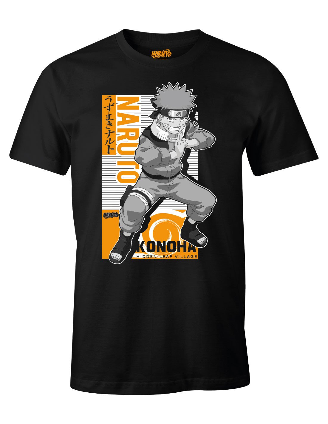 Naruto - T-shirt Noir Multi-clonage - S - flash vidéo