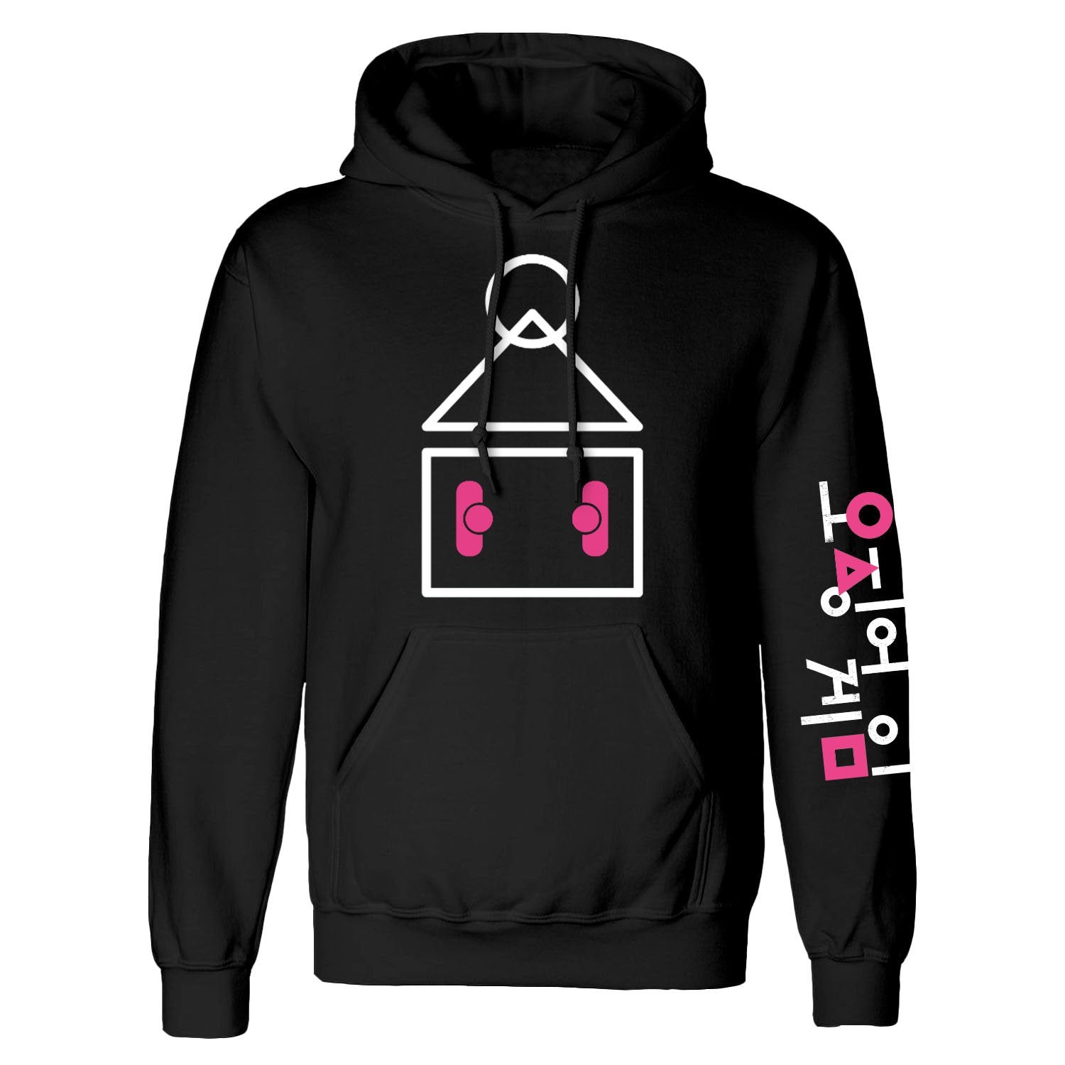 Squid Game - Sweat-shirt à capuche unisexe Noir Symbole et Logo - M - flash vidéo