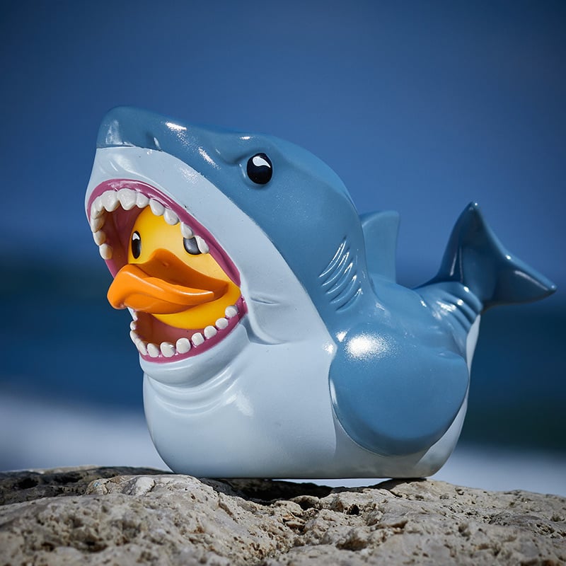 TUBBZ Canard de bain à collectionner - Les Dents de la mer - Bruce (Édition standard) - flash vidéo