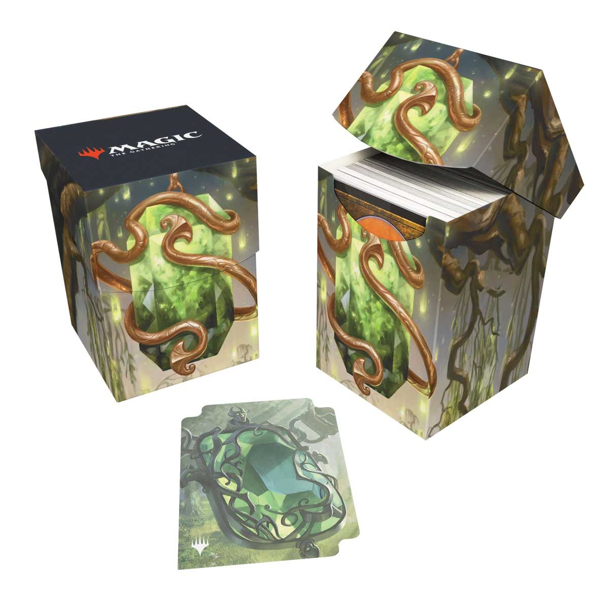 Ultra Pro - Magic: The Gathering - Modern Horizons 3 - 100+ Deck Box Médaillon d'émeraude - flash vidéo