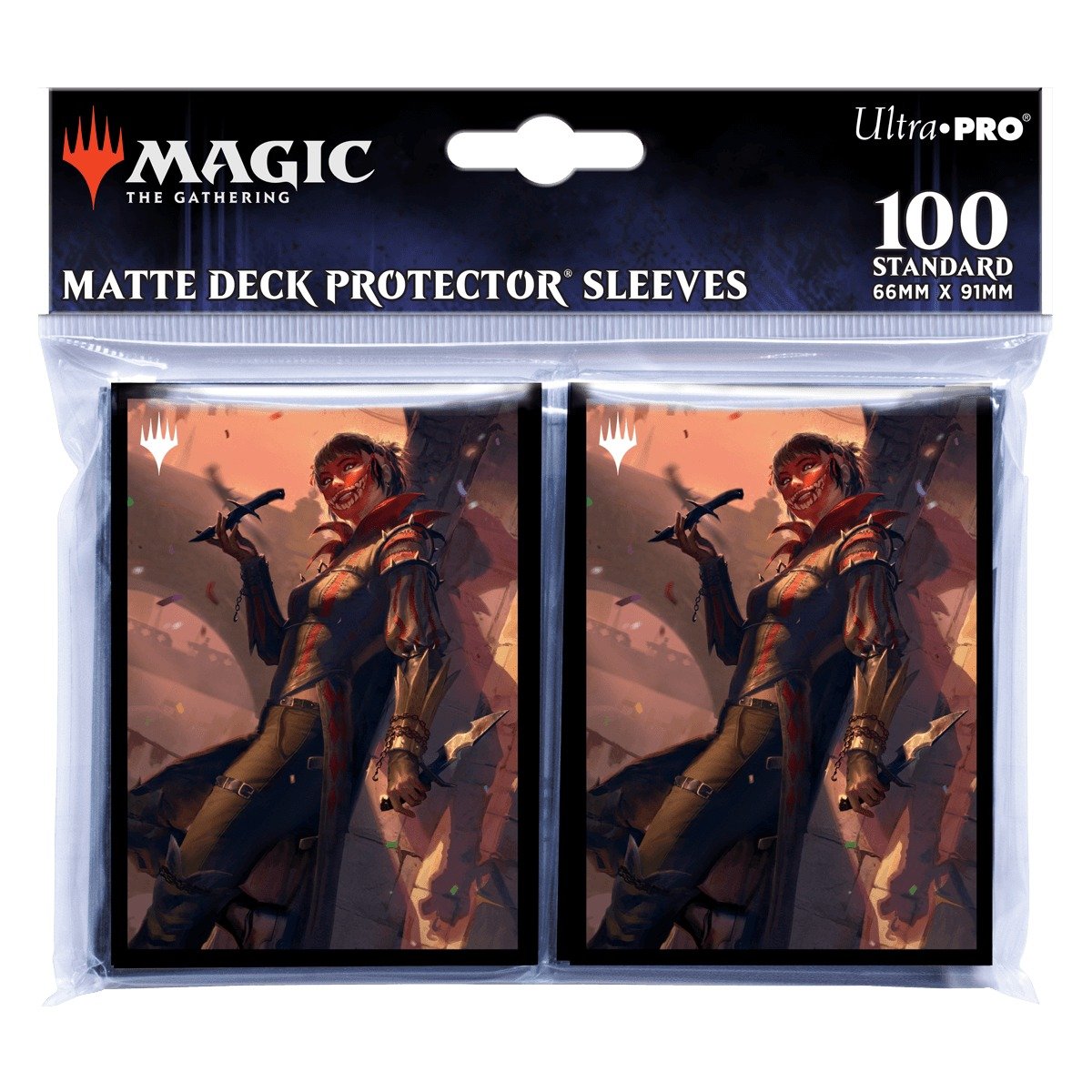 Ultra Pro - Magic: The Gathering - Murders at Karlov Manor - Sachet de 100 protèges cartes standard - Fille du massacre, tueuse connue (63 x 89 mm) - flash vidéo