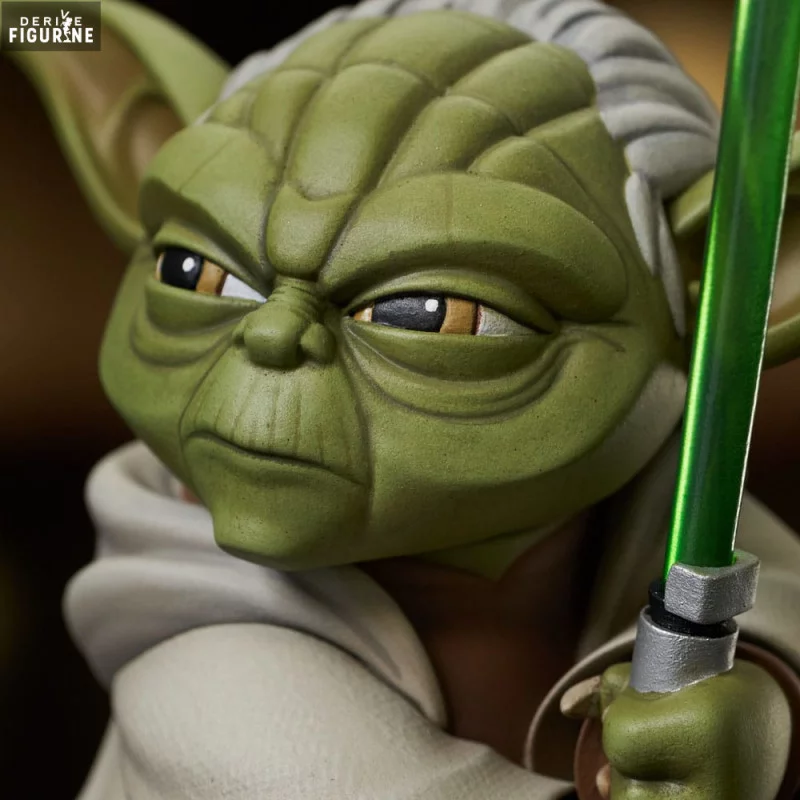 Diamond Select Toys - Star Wars Clone Wars Animated - Yoda Mini-Bust 1/7 13cm - flash vidéo