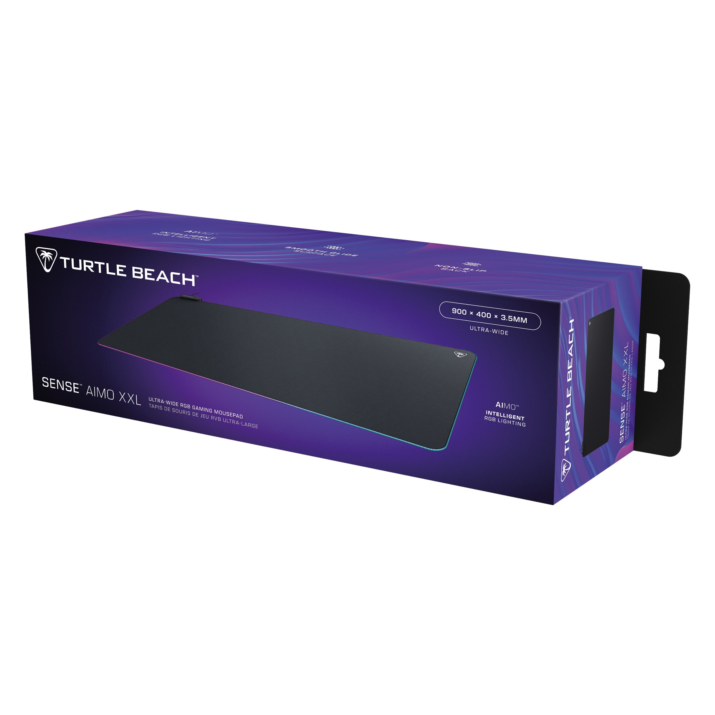 Turtle Beach - Tapis de souris de jeu à illumination RGB Sense AIMO XXL - flash vidéo