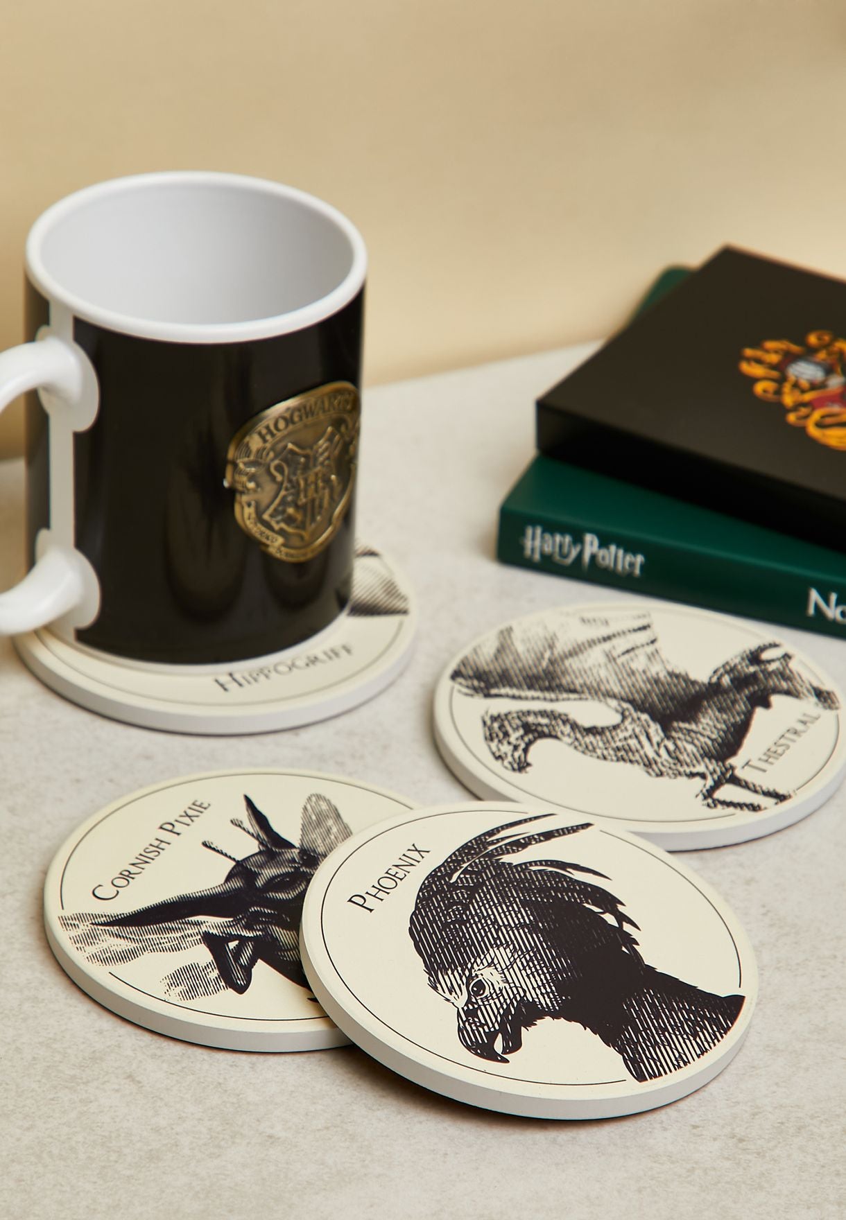Harry Potter - Lot de 4 sous-verres en céramique Créatures Magiques - flash vidéo