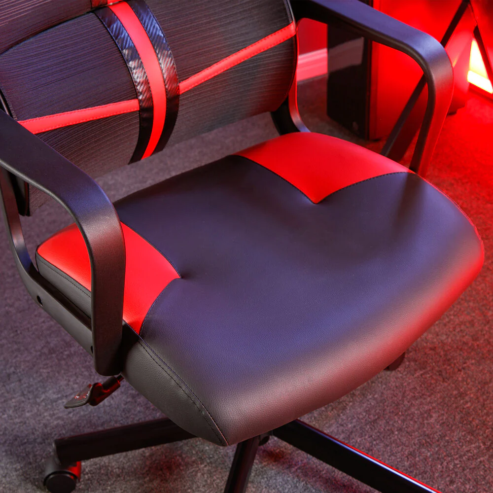 X Rocker - Chaise de jeu compacte Helix Rouge - flash vidéo