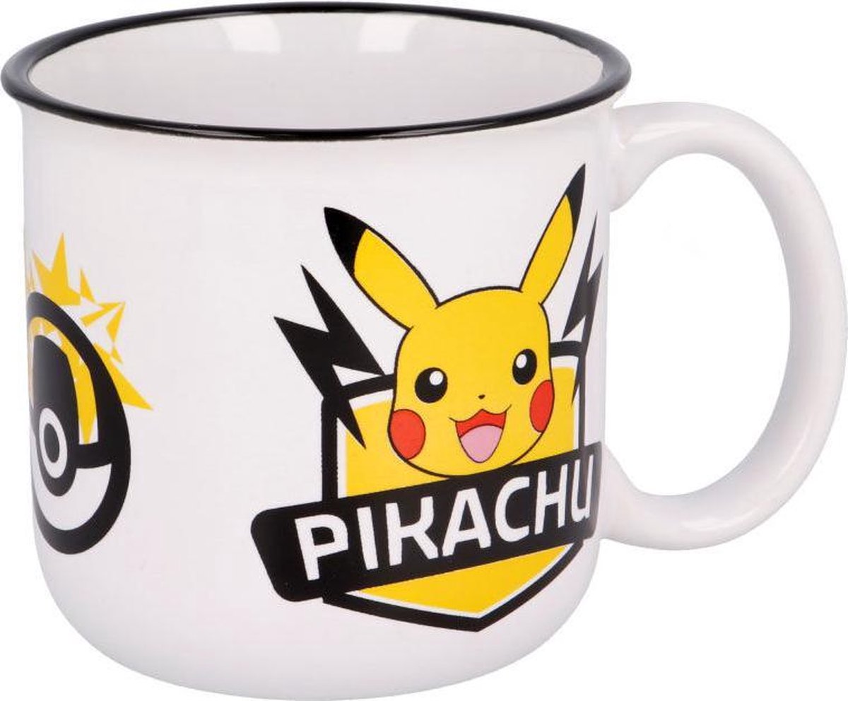 Stor Young Adult - Pokémon - Mug Breakfast Céramique en Boîte Cadeau - Pikachu - 400 ML - flash vidéo