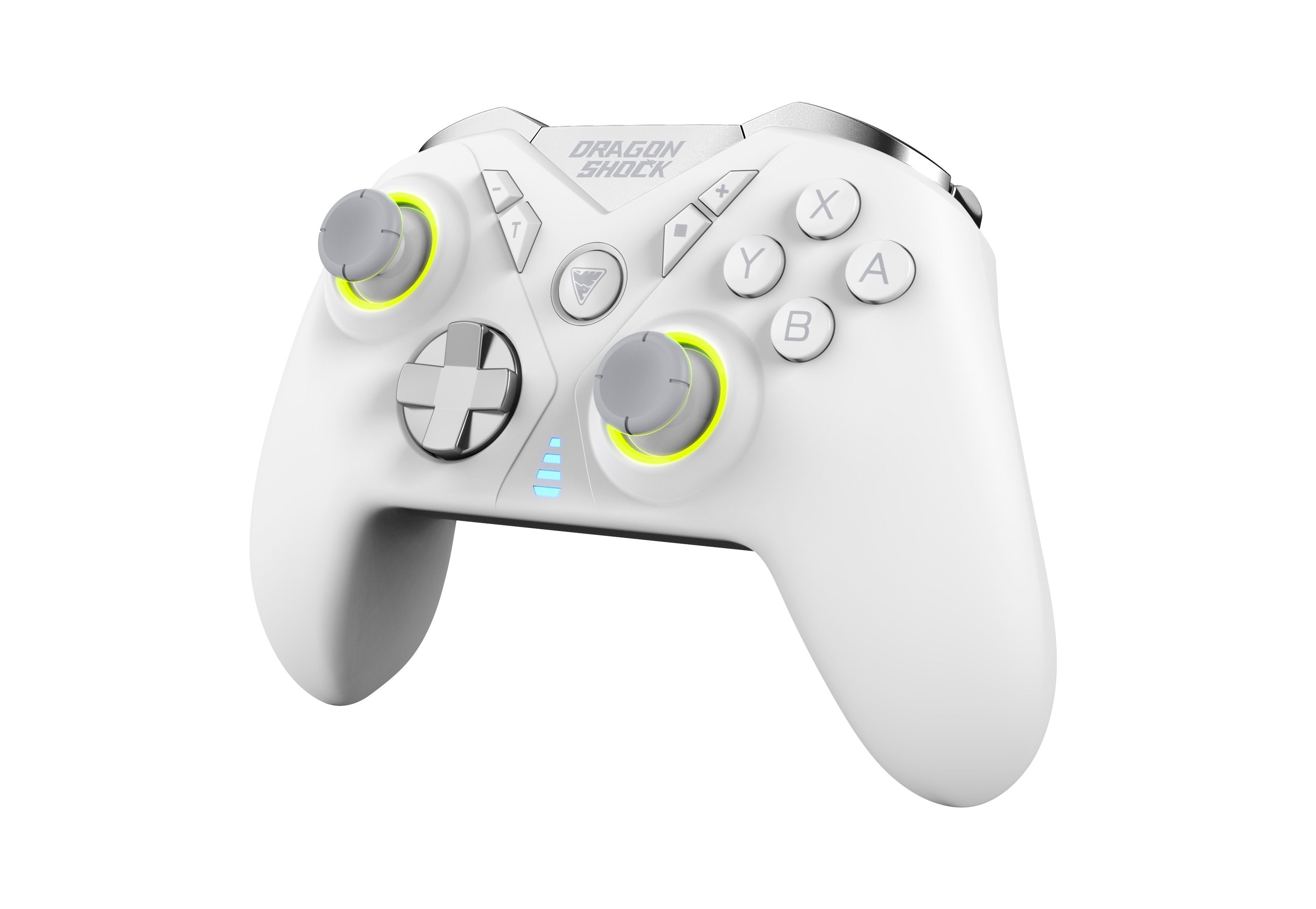 DragonShock - NEBULA PRO - Manette sans fil Pro Blanche pour Nintendo Switch, Switch Lite, Switch OLED, PS3, PC et Android - flash vidéo