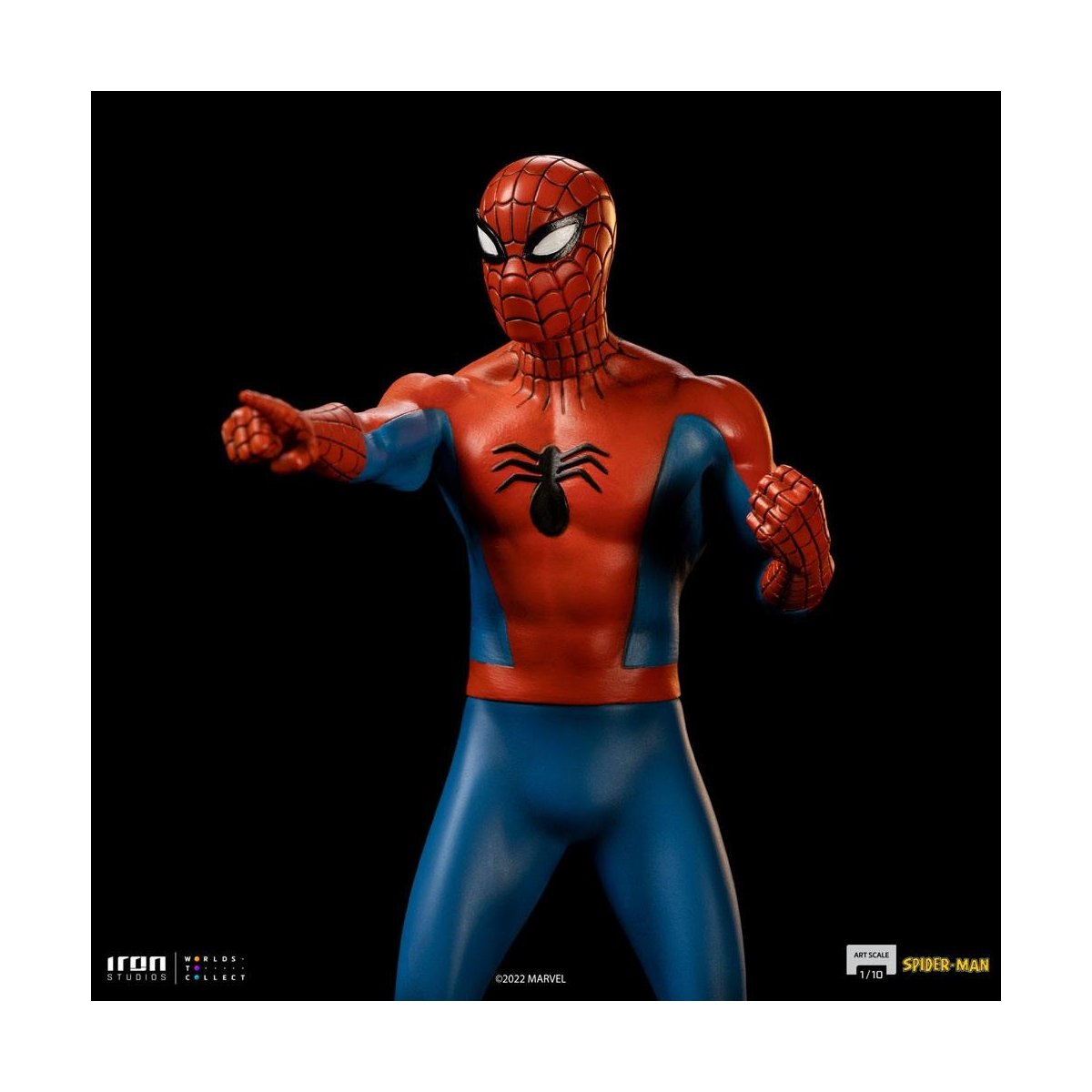 Iron Studios - Arts Scale 1/10 - Marvel - Spider-Man Animated Series - Spider-Man `60s Statue 21cm - flash vidéo