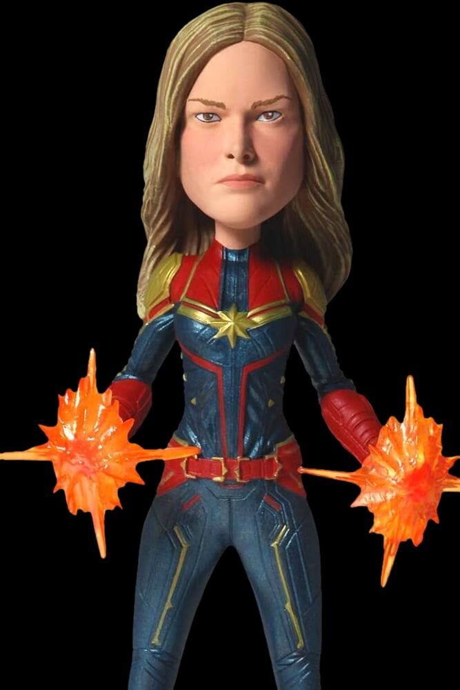 Marvel - Avengers Endgame Head Knocker Captain Marvel 20cm - flash vidéo