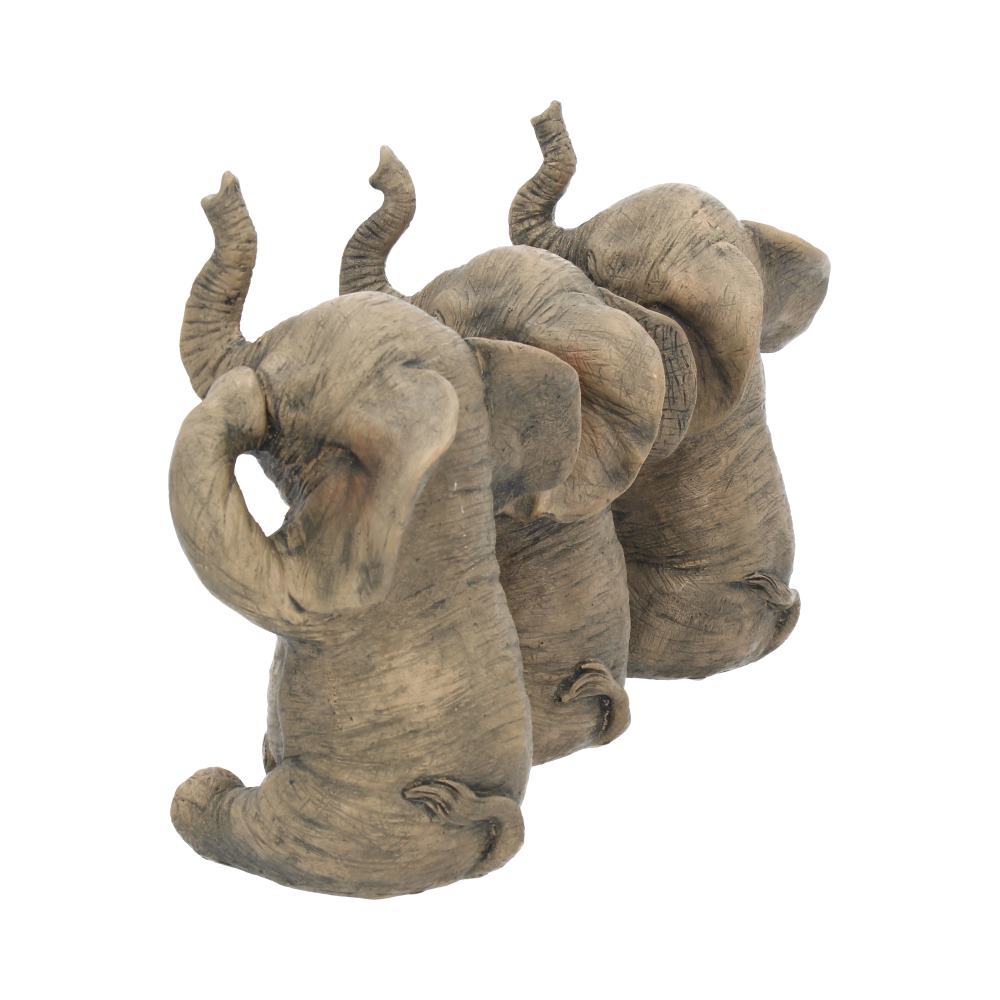 Les trois éléphants sages - Figurines animalières de décoration 16cm - flash vidéo