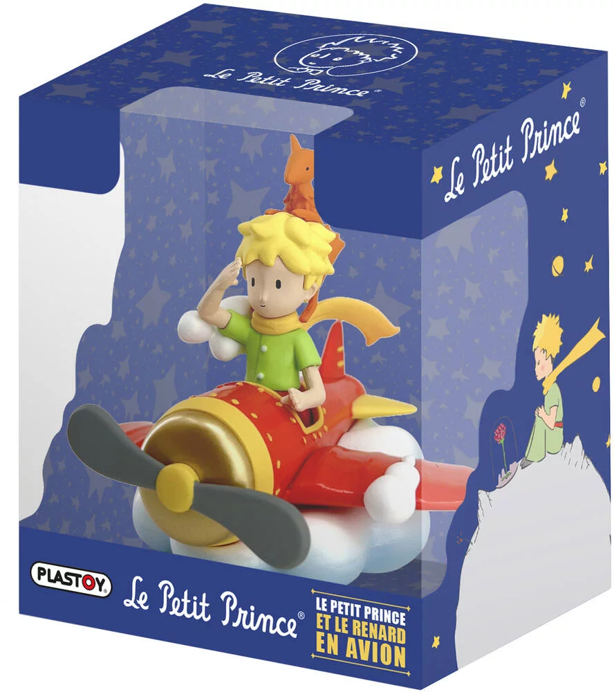 Plastoy - Le Petit Prince - Le Petit Prince et le Renard en avion Figurine - flash vidéo