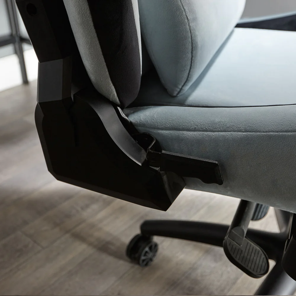 X Rocker - Chaise de bureau en tissu Messina Gris Argenté - flash vidéo