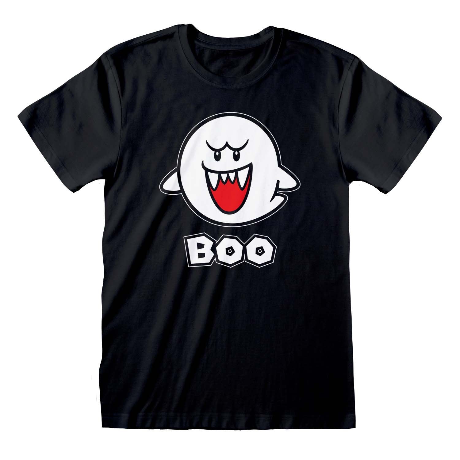 Nintendo - T-Shirt unisexe Noir Super Mario Boo - XL - flash vidéo