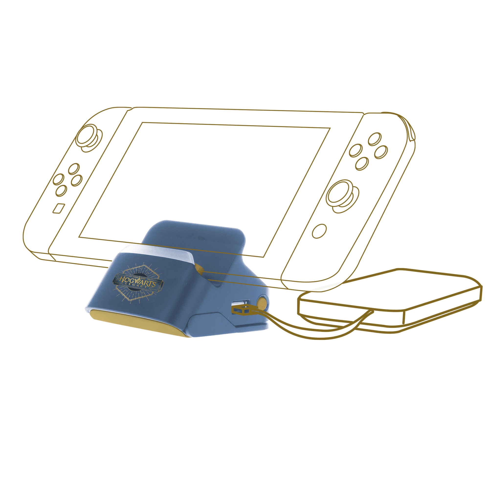 Hogwarts Legacy - Dock et Stand 2 en 1 - Support Recharge + Connexion TV pour Nintendo Switch - flash vidéo