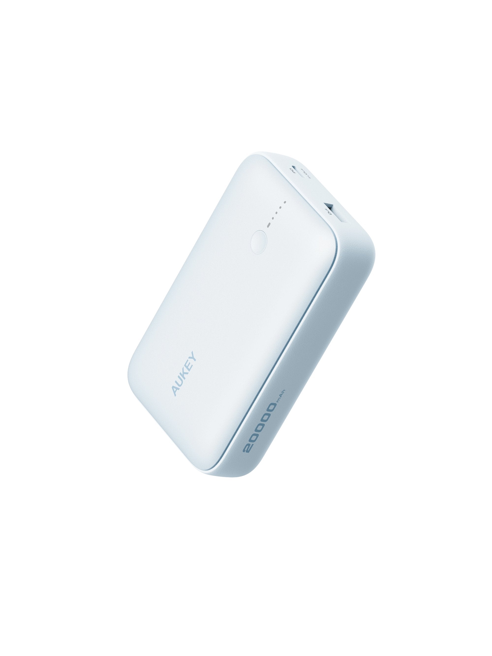 Aukey - Spark Mini 20000mAh 20W Powerbank Bleu USB-C/USB-A - flash vidéo