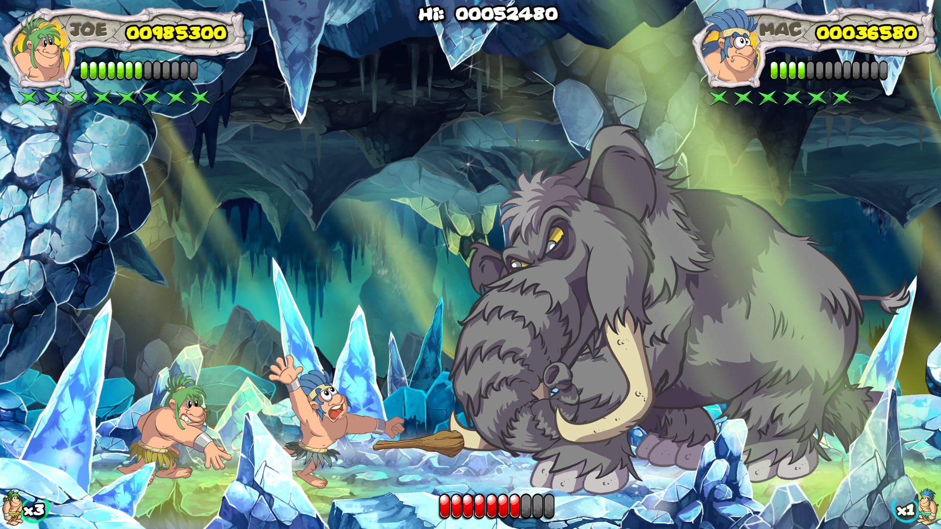 New Joe & Mac : Caveman Ninja - T-Rex Edition - flash vidéo