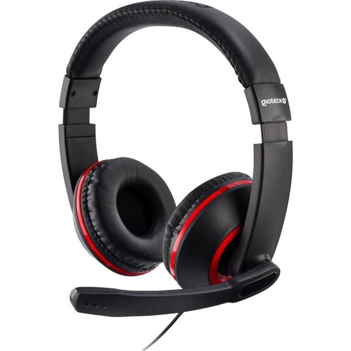 Gioteck - Casque de jeu stéréo filaire XH-100 Rouge pour Xbox One, PS4 et PC - flash vidéo