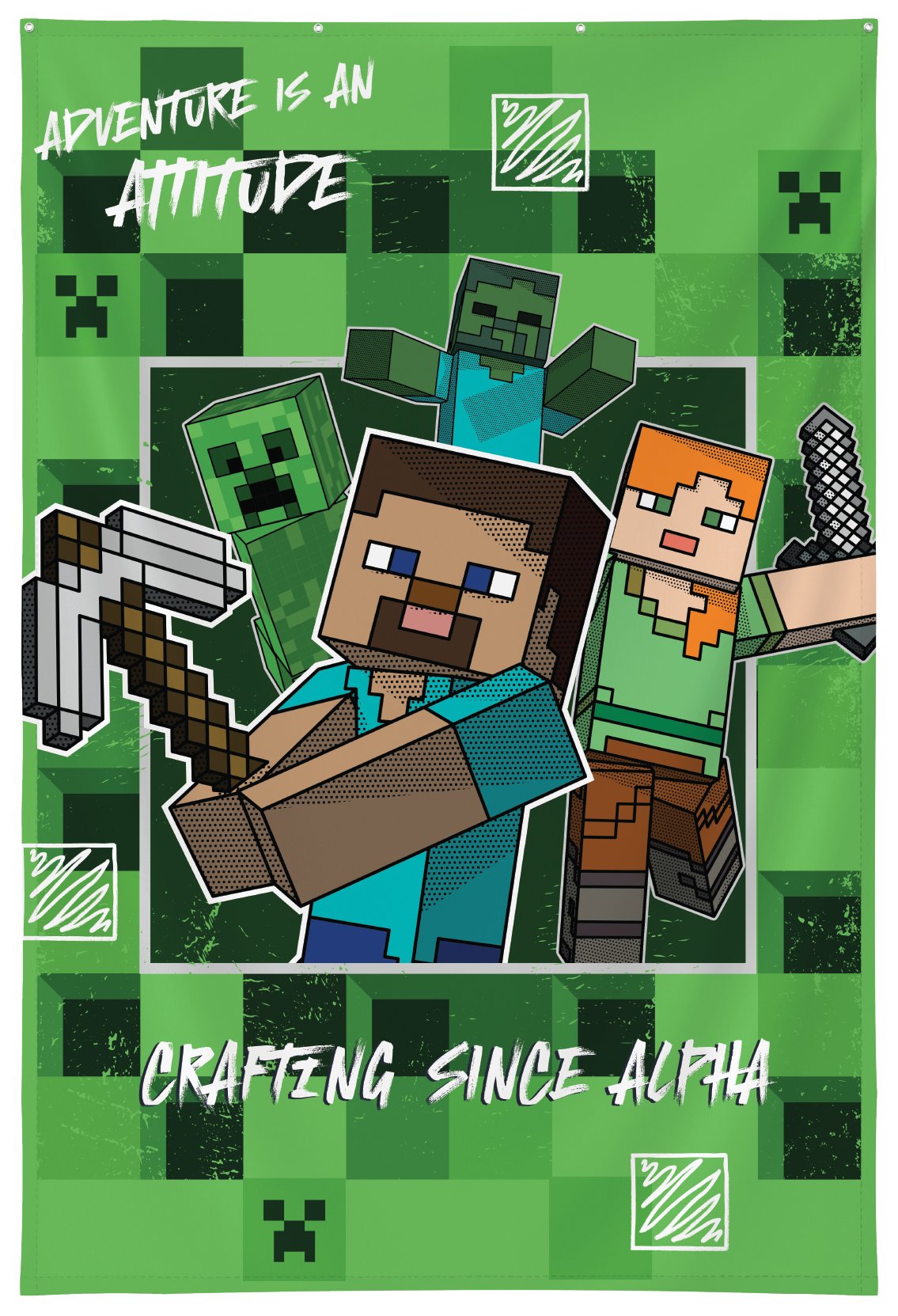 Minecraft - Poster Tissu Steve 125x85cm