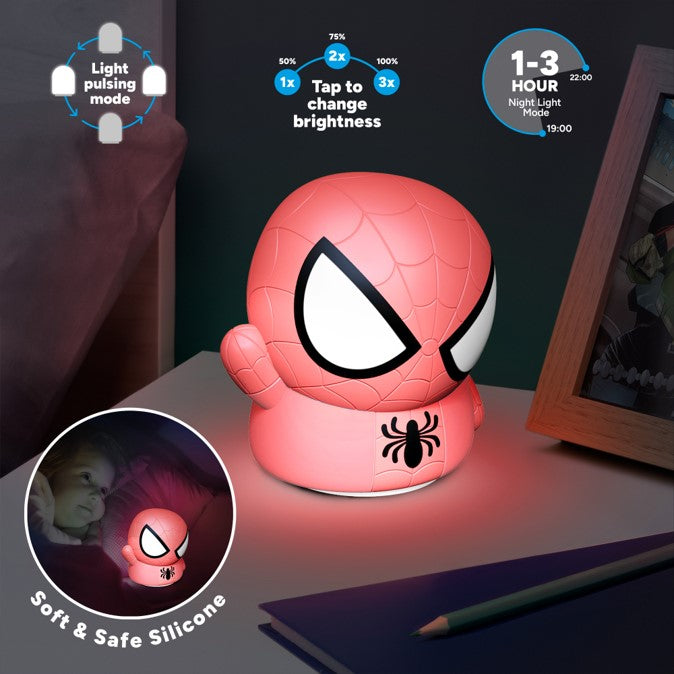 Spider-Man - Veilleuse rechargeable en silicone Spider-Man - flash vidéo