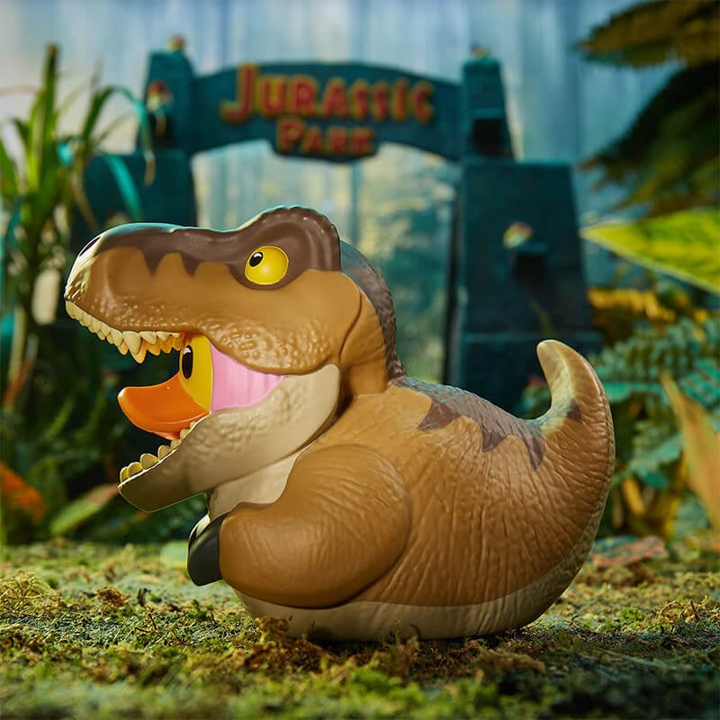 TUBBZ Canard de bain - Jurassic Park - T-Rex (Taille Standard) (Première Édition) - flash vidéo