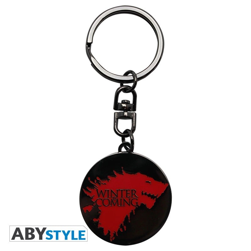 Game of Thrones - Stark Logo Winter is Coming Metal Keychain - flash vidéo