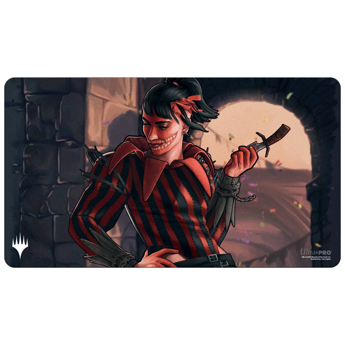 Ultra Pro - Magic: The Gathering - Murders at Karlov Manor - Tapis de jeu Fille du massacre, tueuse connue (60 x 34 cm) - flash vidéo