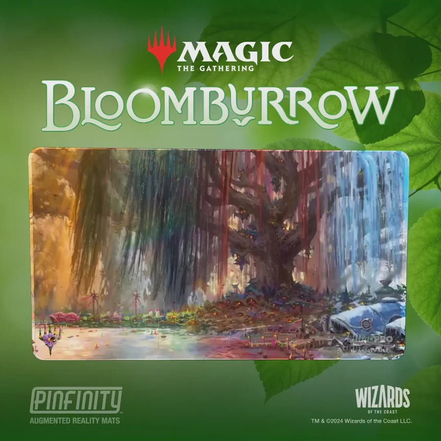 Ultra Pro - Magic: The Gathering - Bloomburrow - Tapis de jeu Terres de saison, Ville aux trois arbres (60 x 34 cm) - flash vidéo