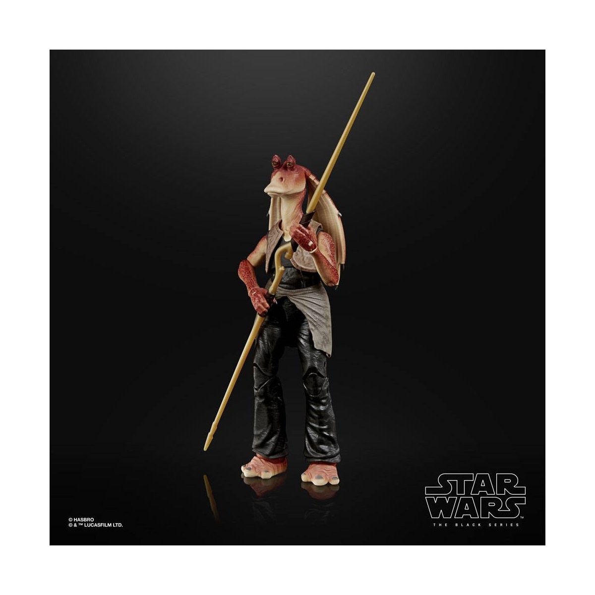 Star Wars The Black Series - La Menace Fantôme Figurine d'action Deluxe de Jar Jar Binks 15cm - flash vidéo