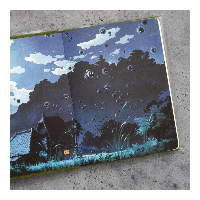 Ghibli - Mon voisin Totoro - Carnet à couverture en feutrine brodée Totoro - flash vidéo
