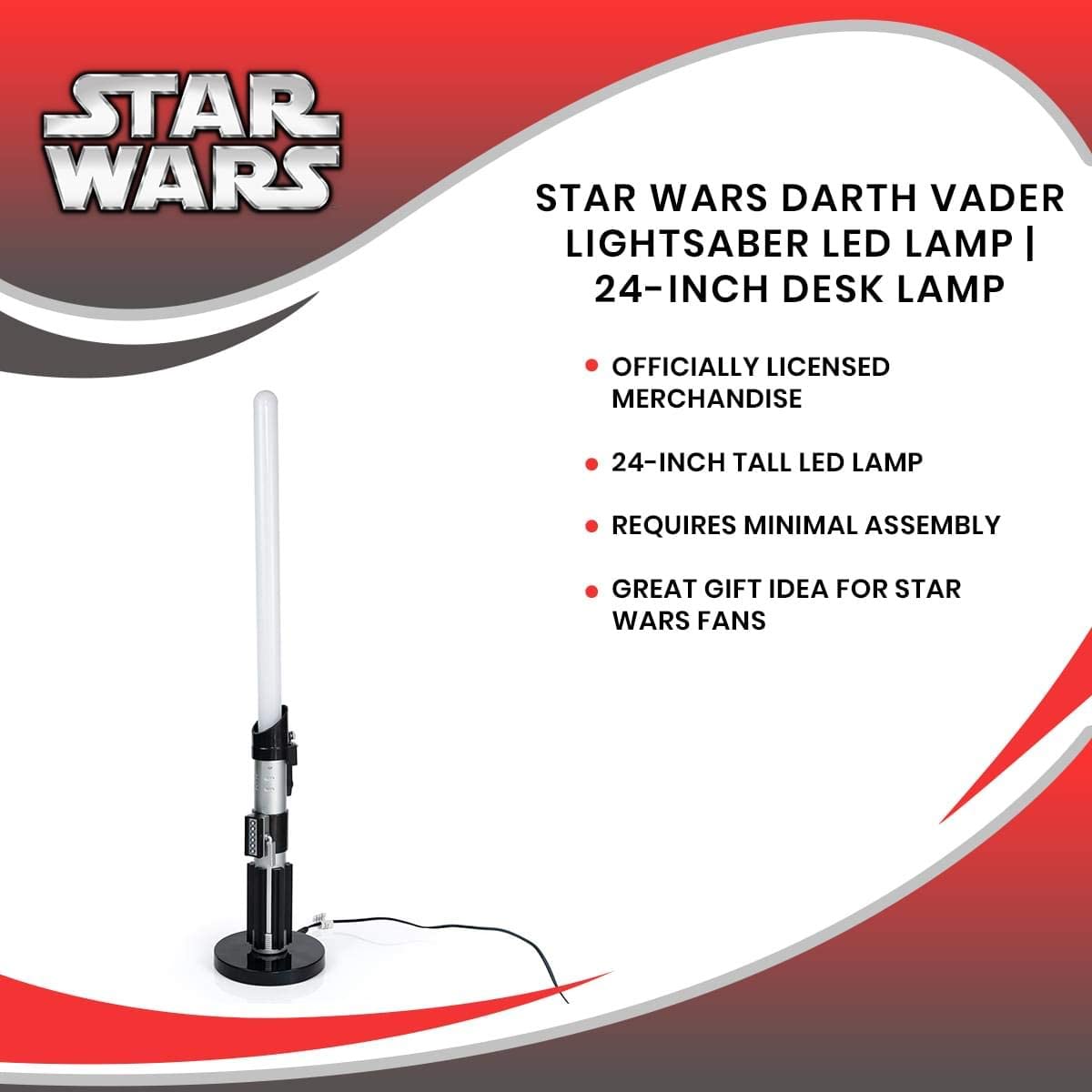 UKON!C - Star Wars - Lampe de bureau Dark Vador Sabre Laser - flash vidéo