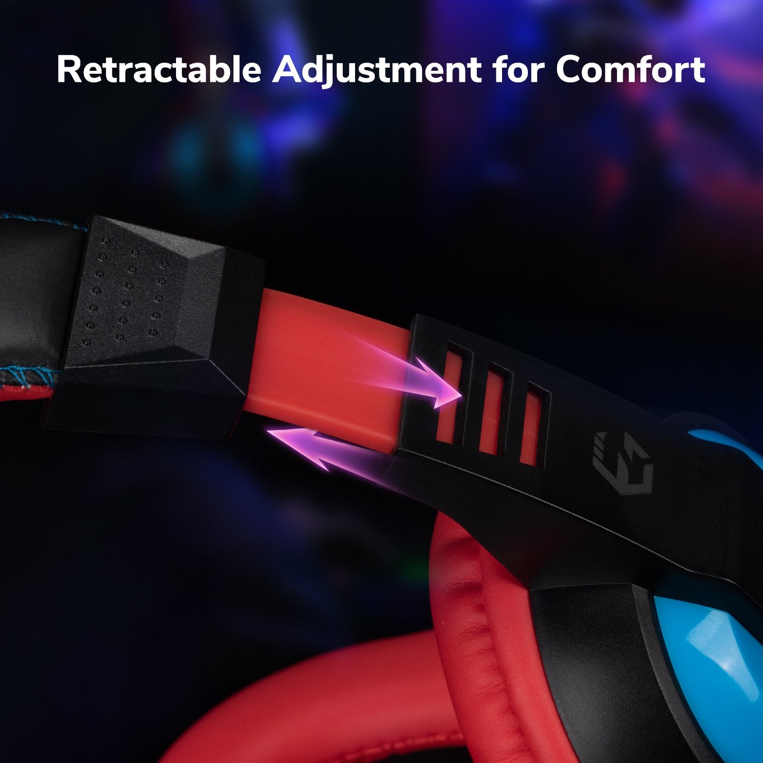 EgoGear - Casque de jeu filaire SHS10 Rouge et Bleu pour Switch, Switch Lite, Switch OLED, PS5, PS4, Xbox Series X|S, Xbox One et Mobile - flash vidéo