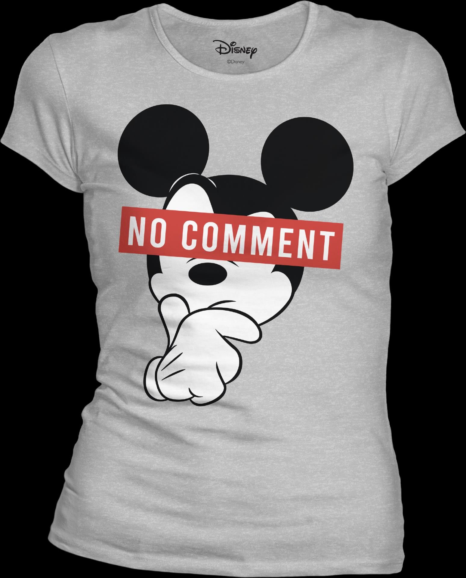 Disney - Mickey No Comment Grey Woment T-Shirt XL - flash vidéo