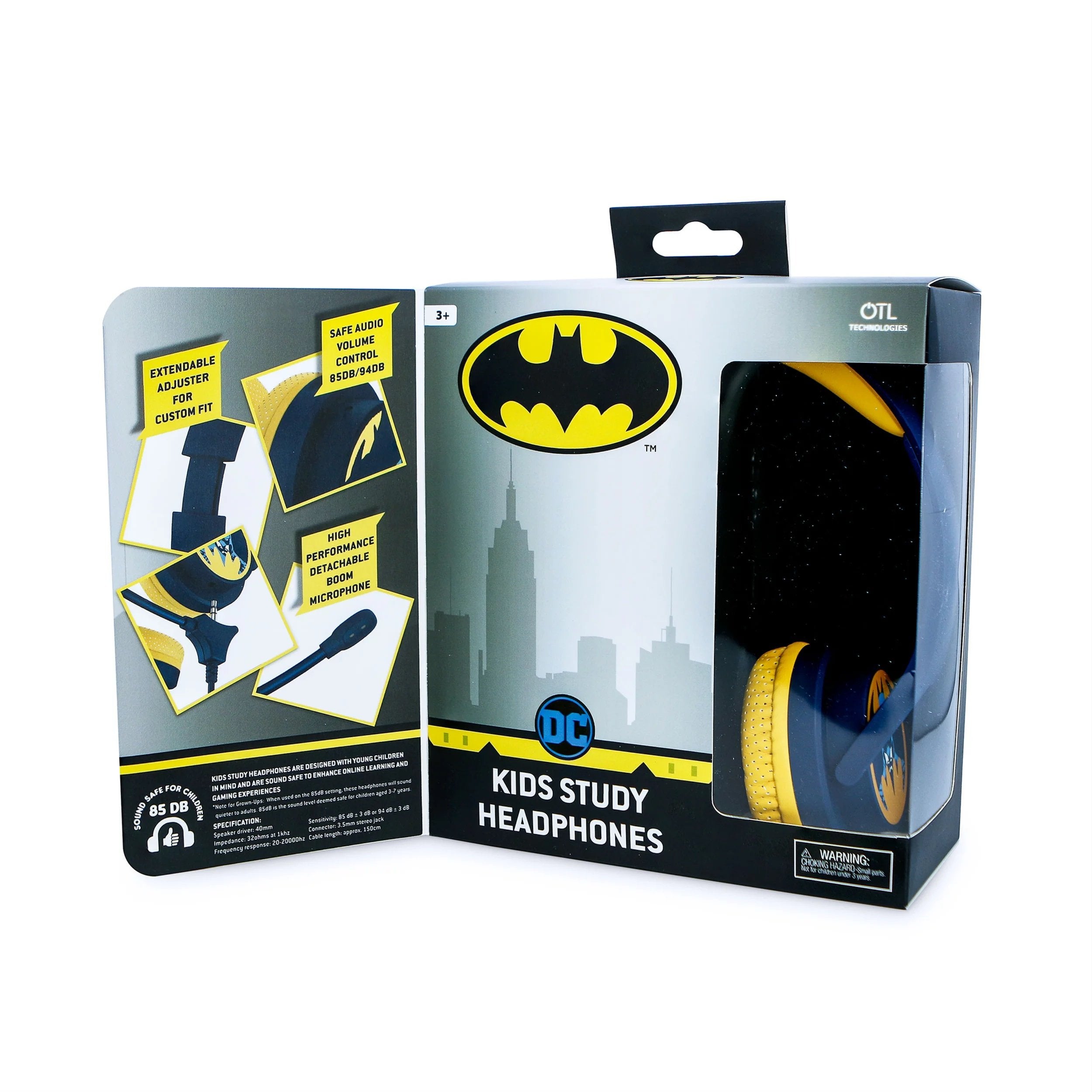 Batman - Casque interactif Emblème de Batman pour enfants avec microphone - flash vidéo
