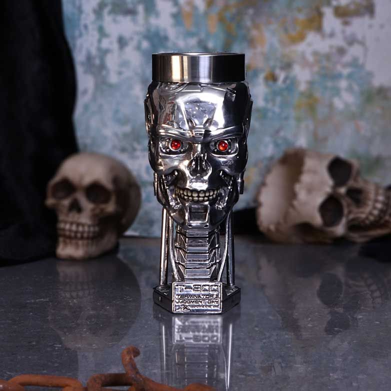 Terminator - T-800 Head Goblet 17cm - flash vidéo